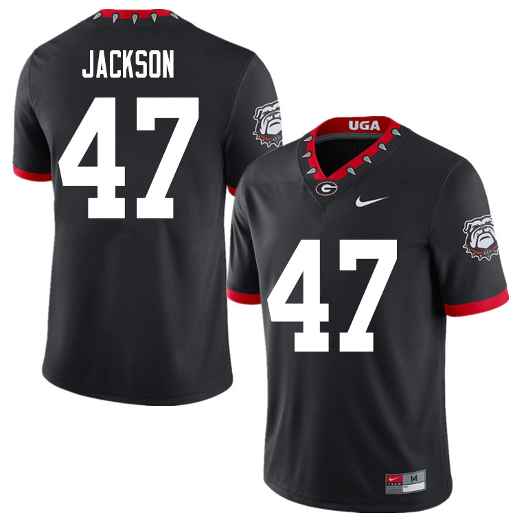 2020 Men #47 Dan Jackson Georgia Bulldogs Mascot 100th Anniversary College Football Jerseys Sale-Bla